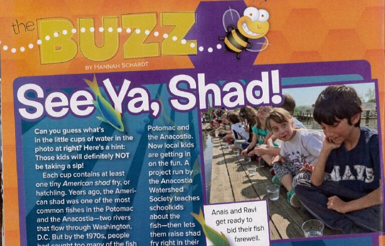 Our Shad Program is featured in April’s Ranger Rick Magazine!
